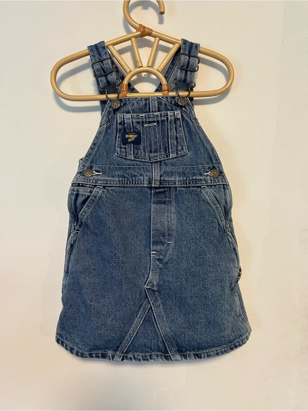 Authentic Vintage OshKosh B’gosh Denim Overall Jumper Dress 2000 Y2K